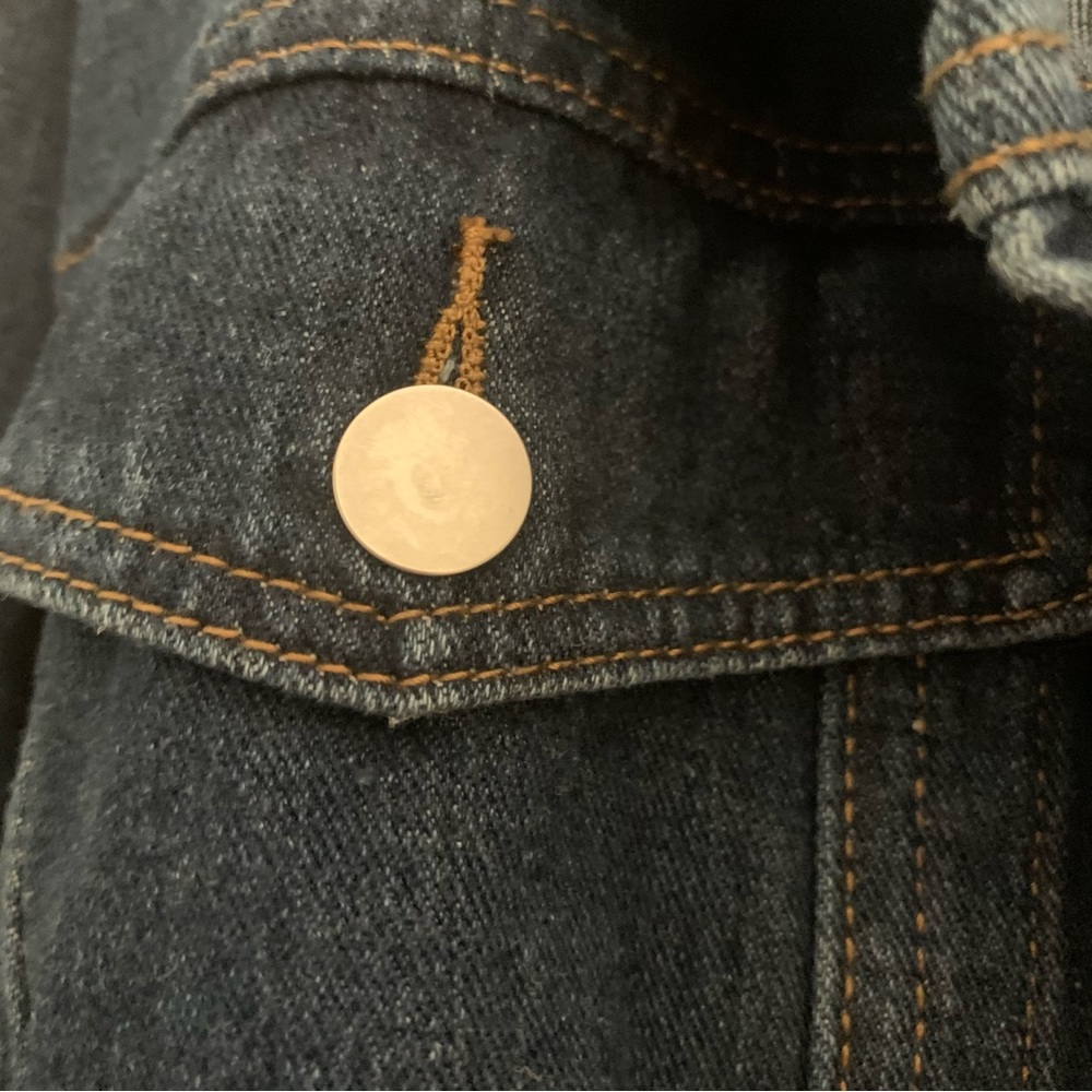 Button Up Denim Jacket with Pockets - Picture 8 of 12